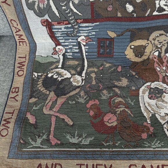 Wall Tapestry Noah's Ark And They Came Two by Two Nursery Child Room - Picture 3 of 8